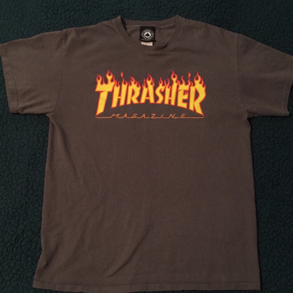 Thrasher flame logo tee
